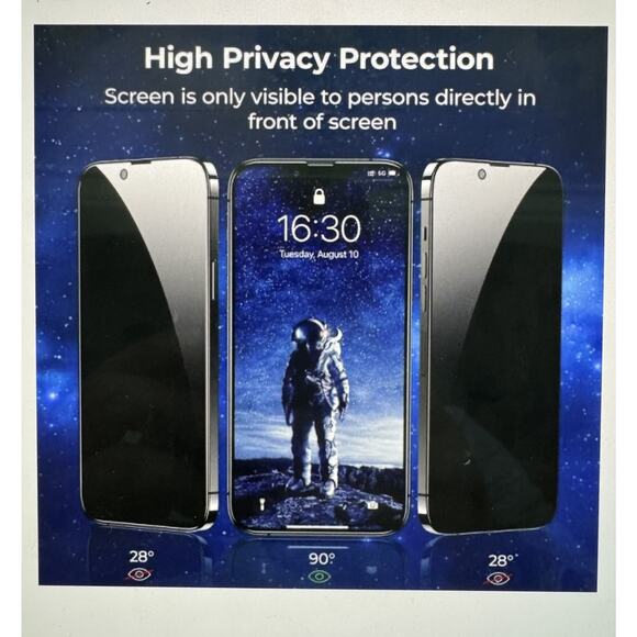 For iPhone 16 Plus 9h Tempered Glass Privacy Screen Protector - Picture 7 of 7